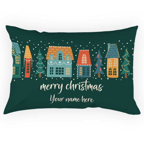 Personalized Merry Christmas Home Printed Pillow - Uncommongifts.in